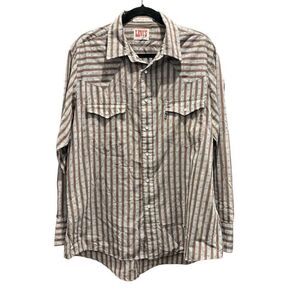 Levi's Vintage Men's XL Striped Button-Up Shirt Multicolor Long Sleeve